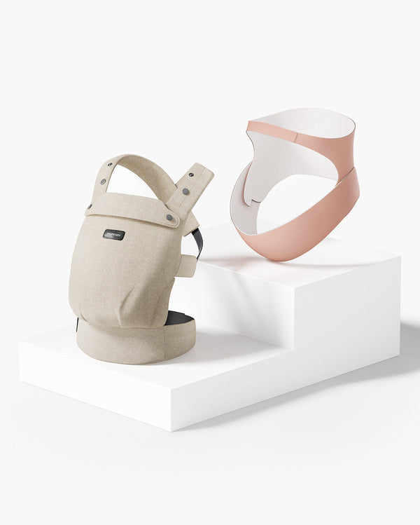 Pack de Comodidad: Fular para Bebé PureHug Color Caqui y Banda Abdominal Ergonest