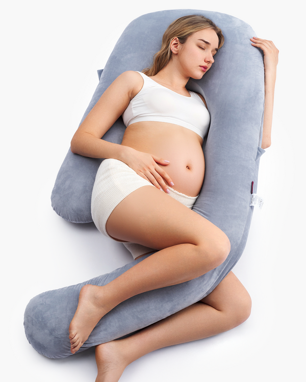 Almohada original para embarazadas en forma de F con cuña ajustable