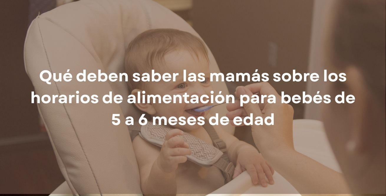 Qué deben saber las mamás sobre los horarios de alimentación para bebés de 5 a 6 meses de edad
