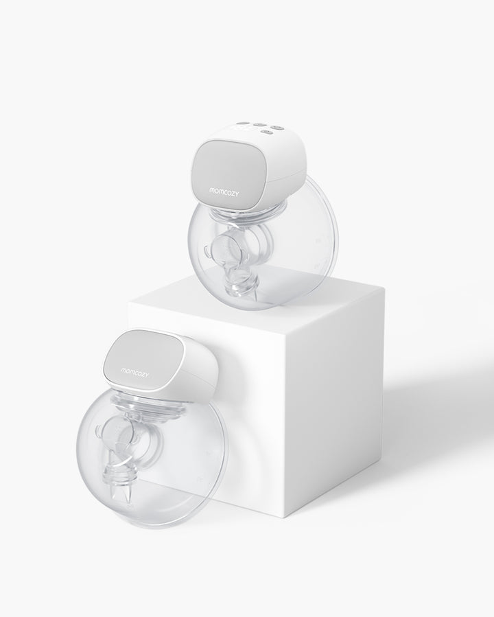 S9 Pro Wearable Breast Pumps showcased on pedestal highlighting modern, innovative design.