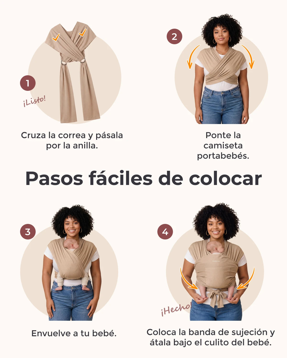 Easy to Wear Hands Free - Baby Wrap Carrier