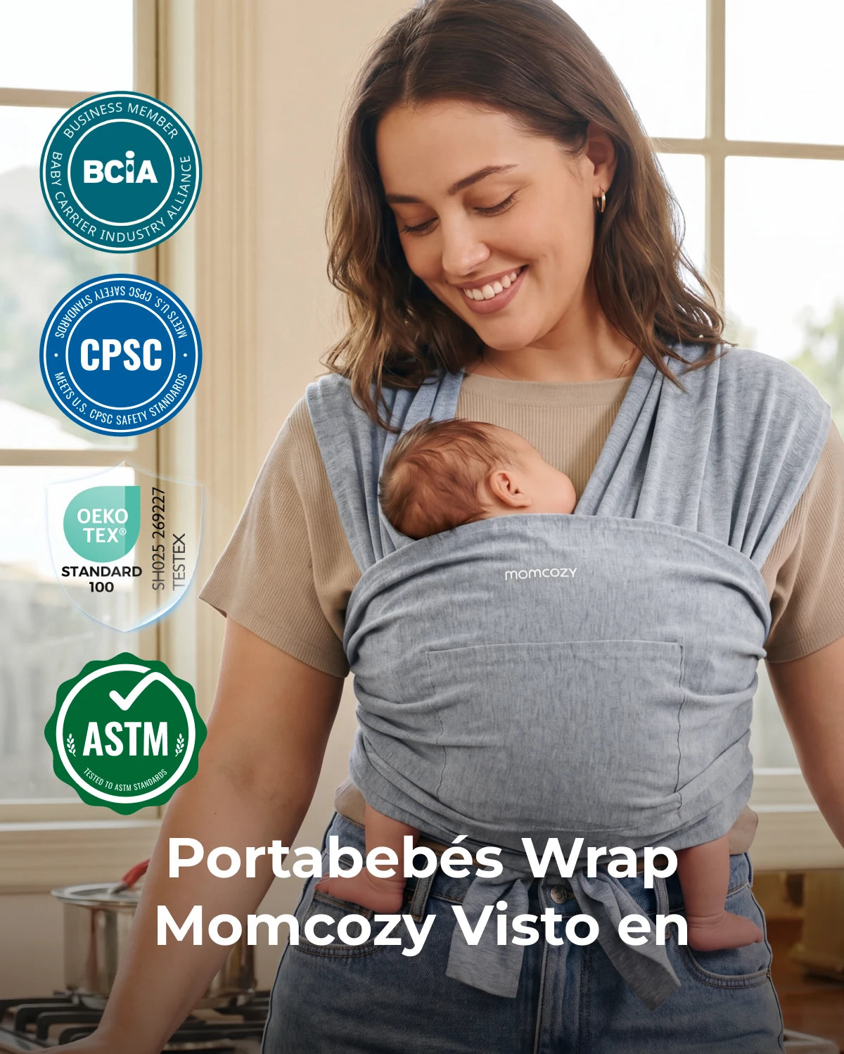 Easy to Wear Hands Free - Baby Wrap Carrier