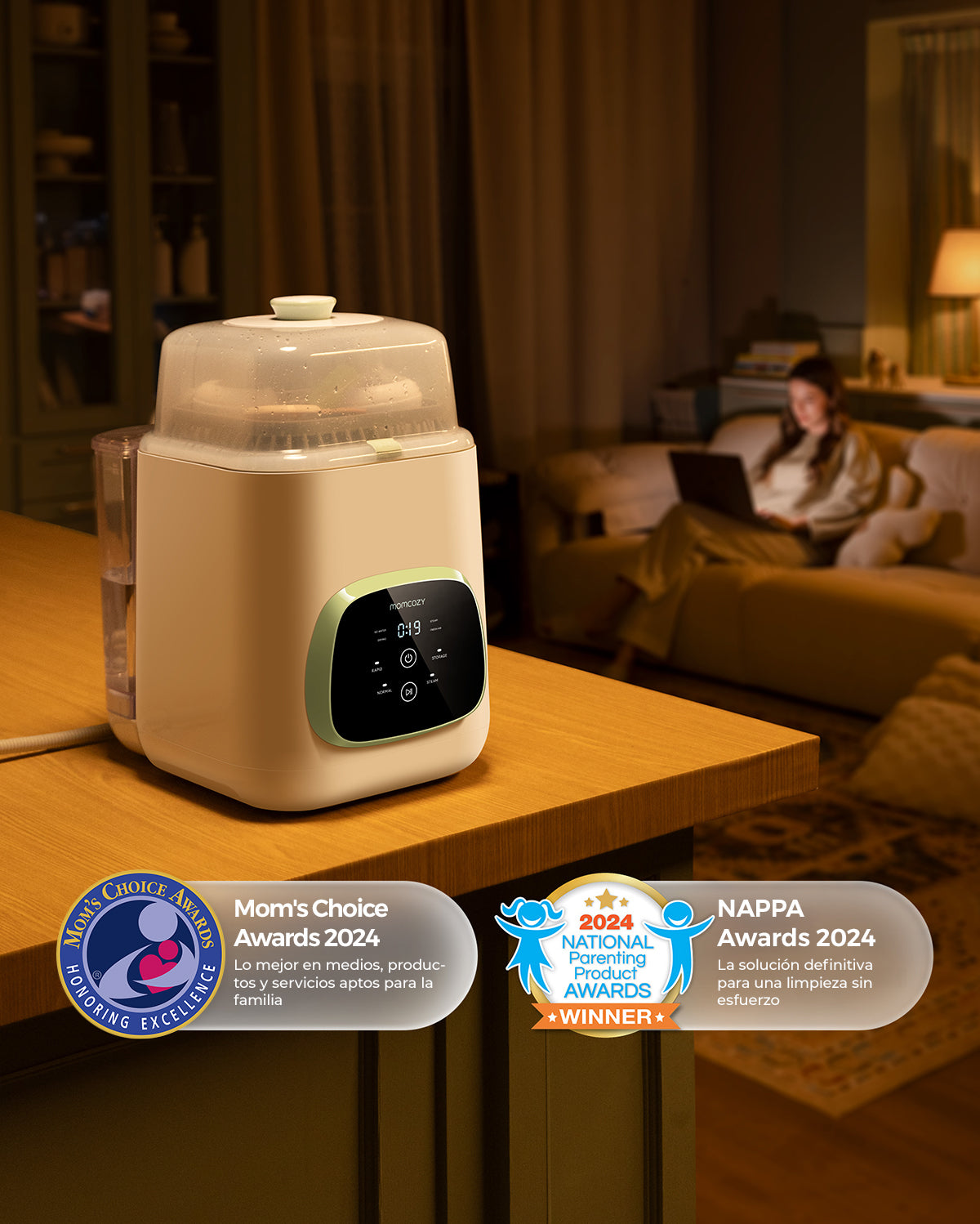 Momcozy KleanPal Pro esterilizador y lavadora de biberones para bebés