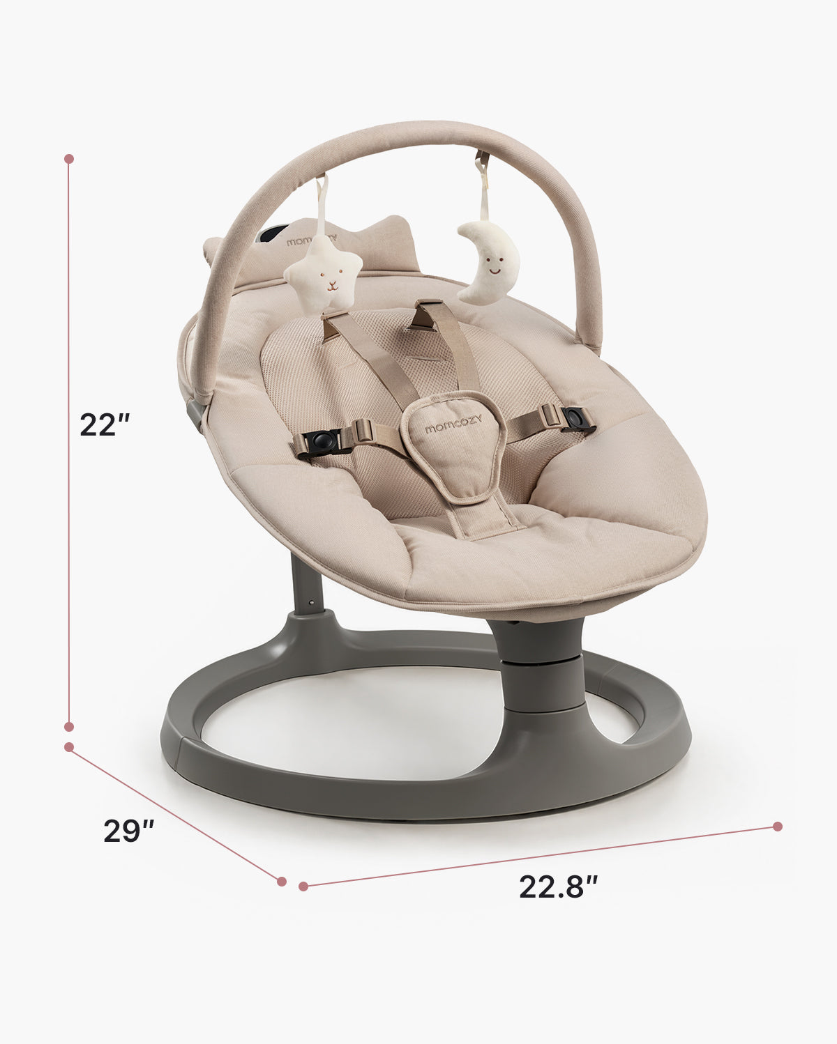 Columpio eléctrico para bebés 2 en 1 de Momcozy