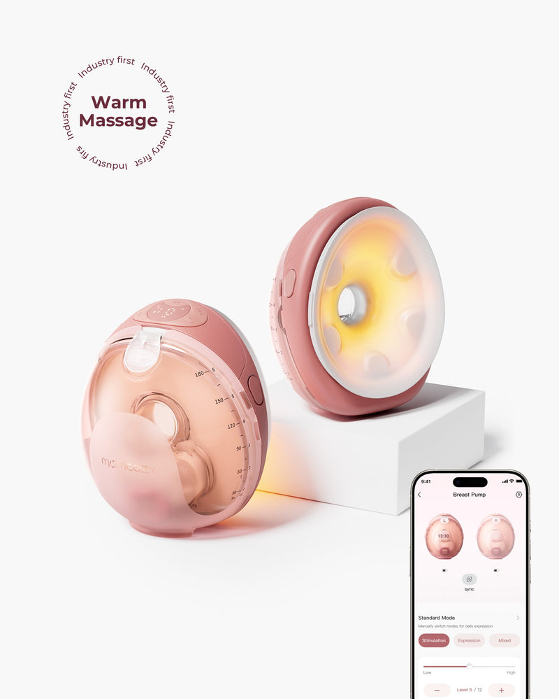 Sacaleches manos libres con masaje térmico Momcozy Wellness 1