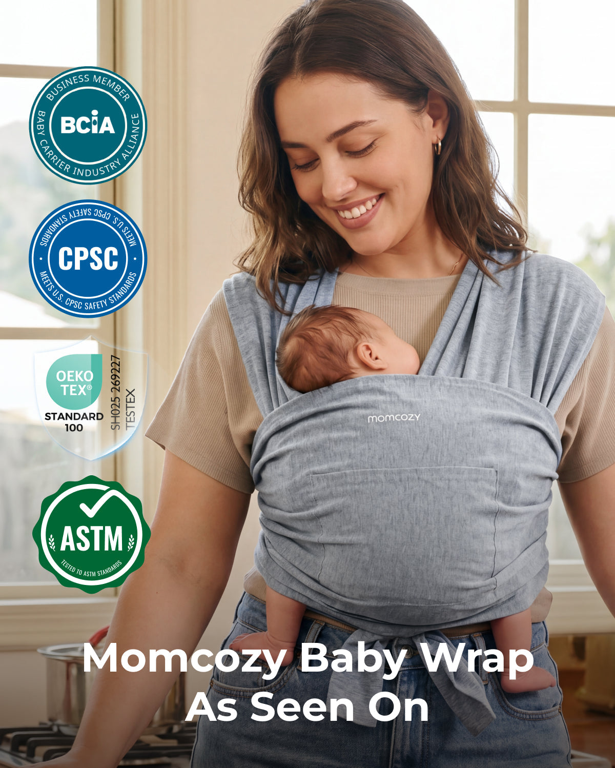 Easy to Wear Hands Free - Baby Wrap Carrier