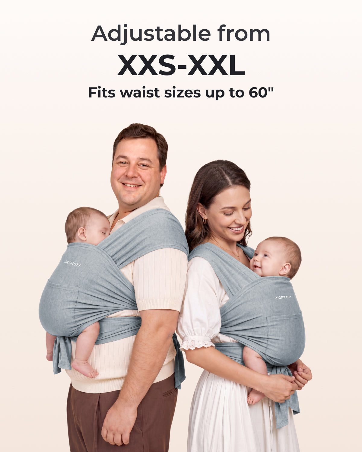 Easy to Wear Hands Free - Baby Wrap Carrier