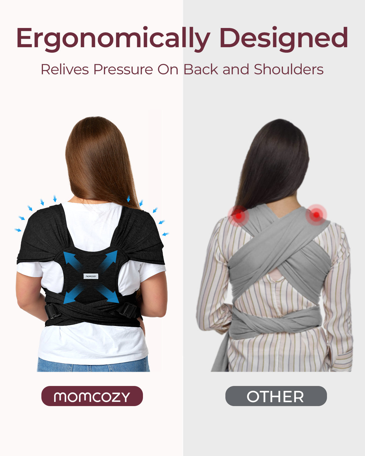 Easy to Wear Hands Free - Baby Wrap Carrier