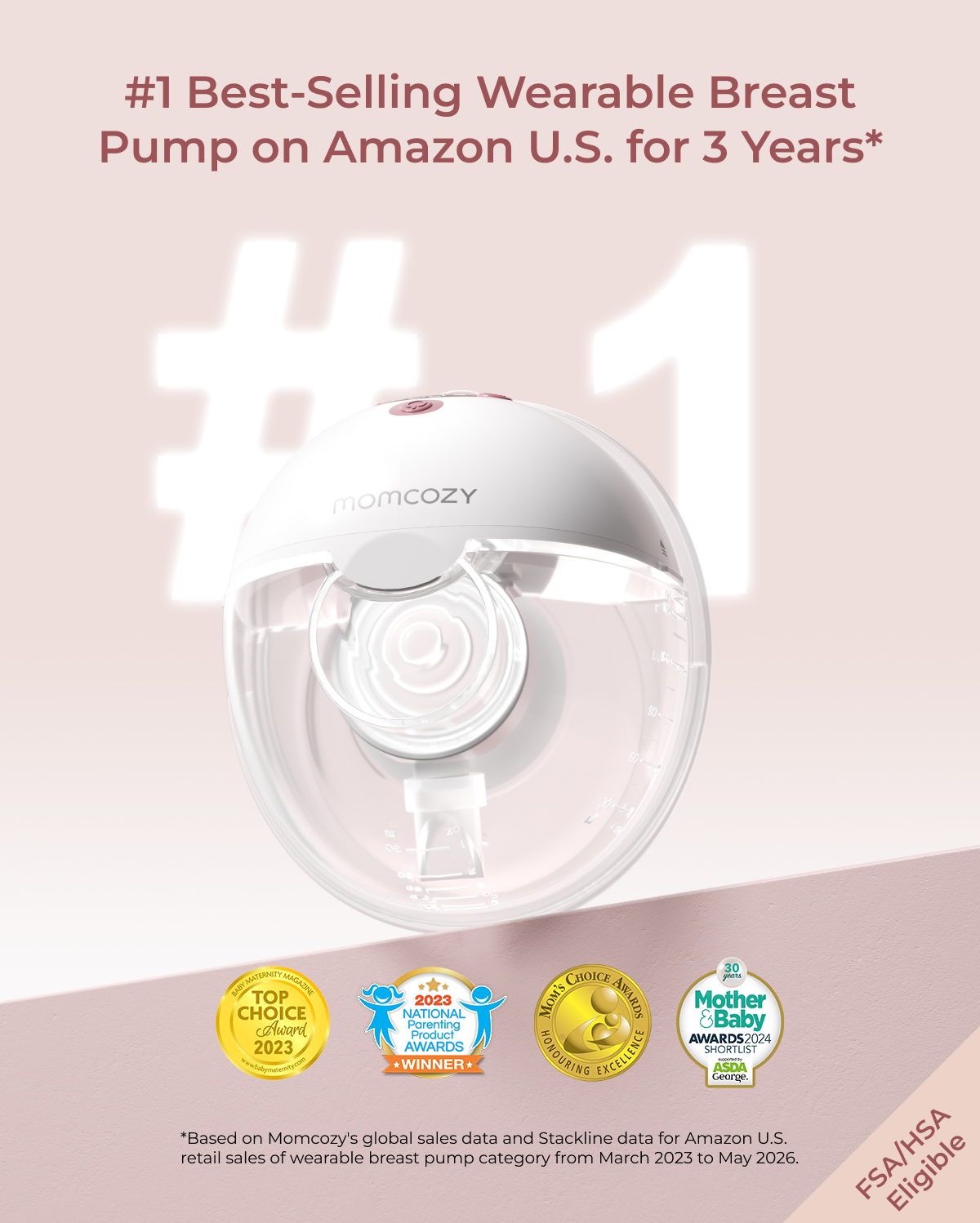M5 Smart Double Wearable Breast Pump + 120 Breastmilk Storage Bags Bundle