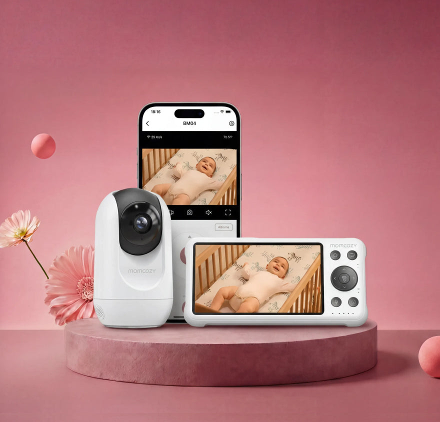 Vigilabebés Inteligente Momcozy de 5 Pulgadas con Modo Dual - BM04