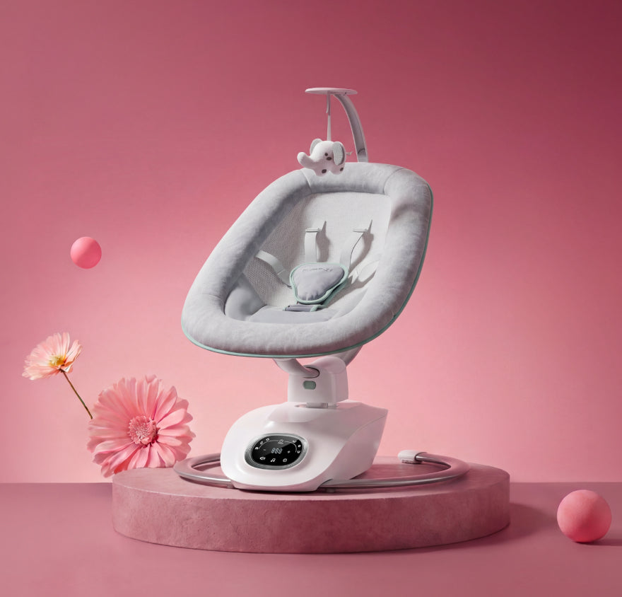 Momcozy CocoSway Columpio Eléctrico para Bebé con Movimiento 3D
