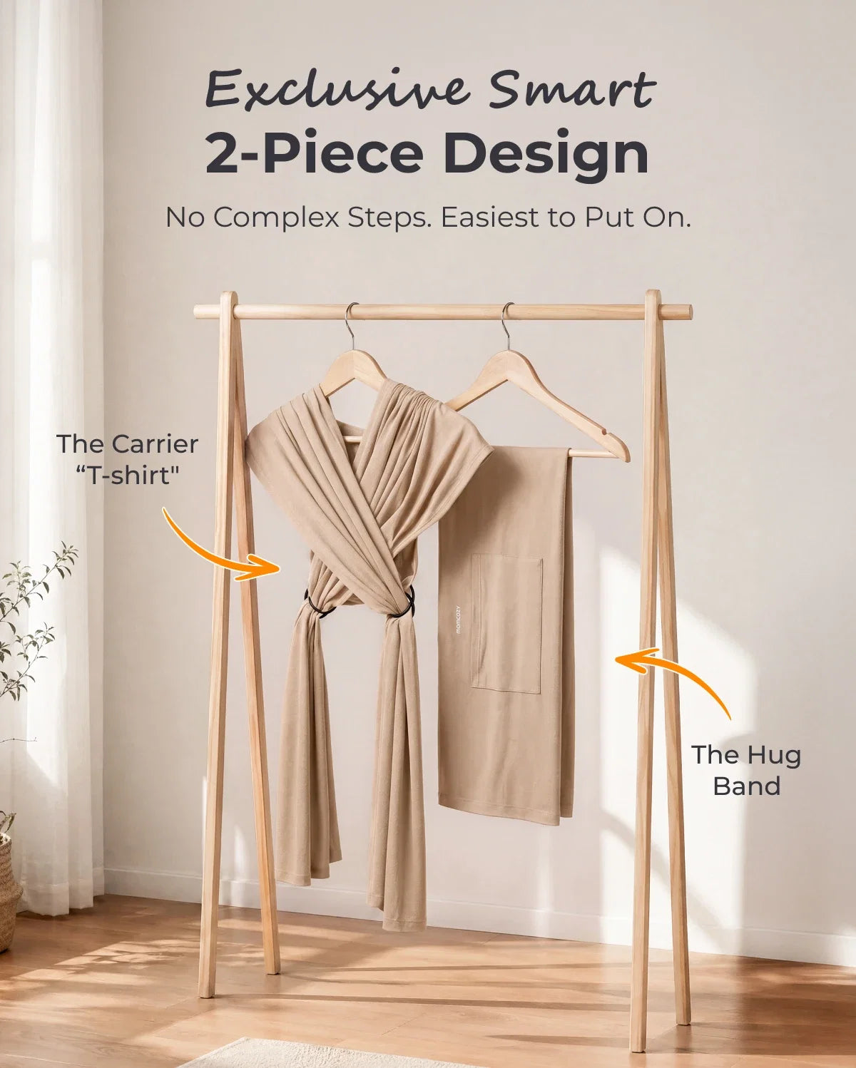 Easy to Wear Hands Free - Baby Wrap Carrier