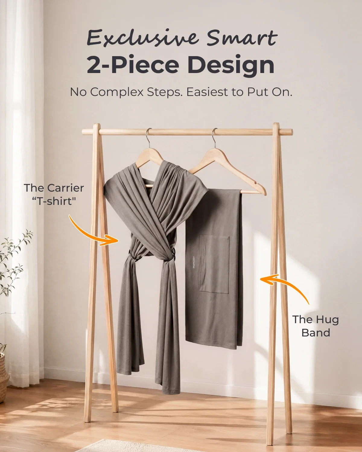 Easy to Wear Hands Free - Baby Wrap Carrier