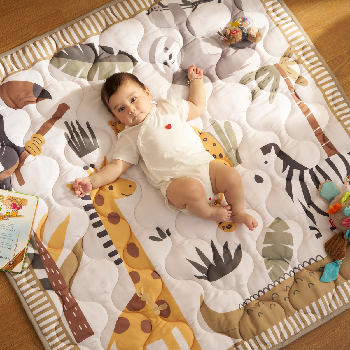 Alfombra de juegos portátil para bebé Momcozy