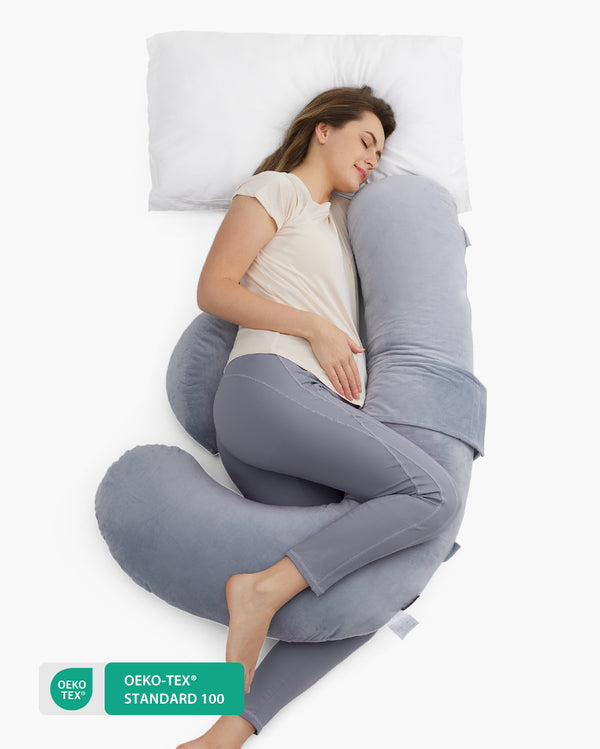 Original F Shaped Pregnancy Pillows with Adjustable Wedge Pillow