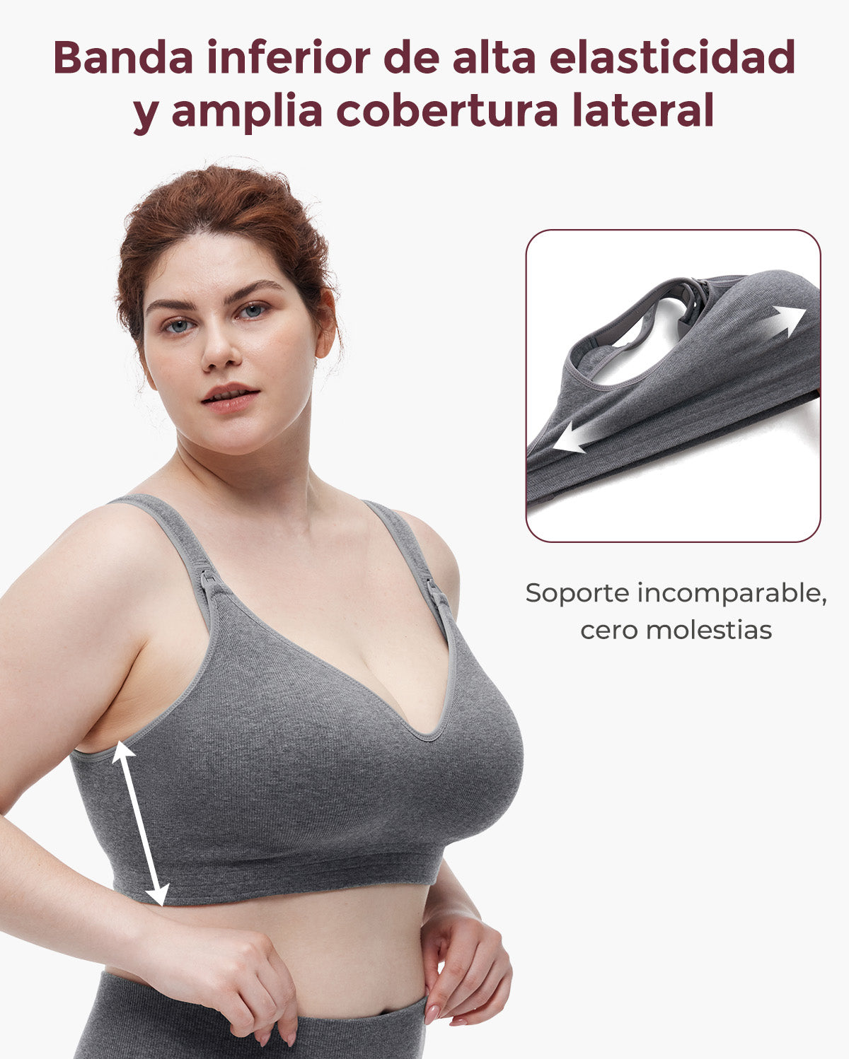 Sujetadores de lactancia de algodón para tallas grandes de pecho Momcozy