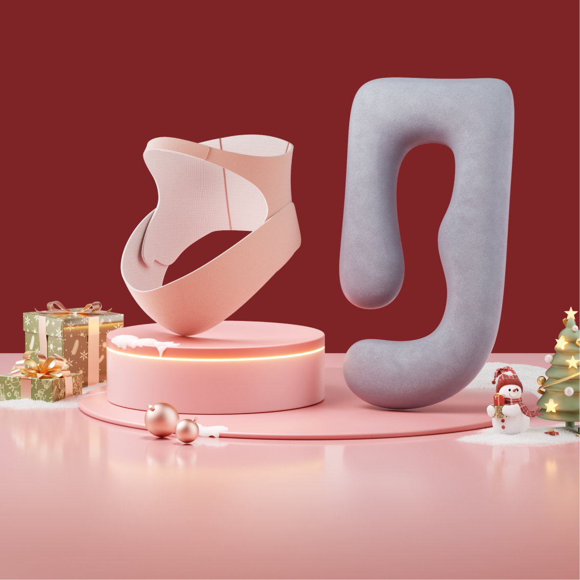 Pregnancy Comfort Bundle: Ergonest Belly Band and Huggable Body Pillow