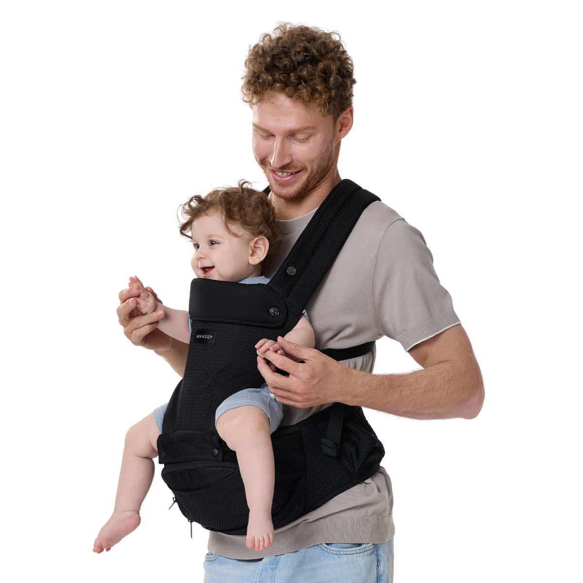 Portabebés Momcozy Move2Fit con asiento ergonómico