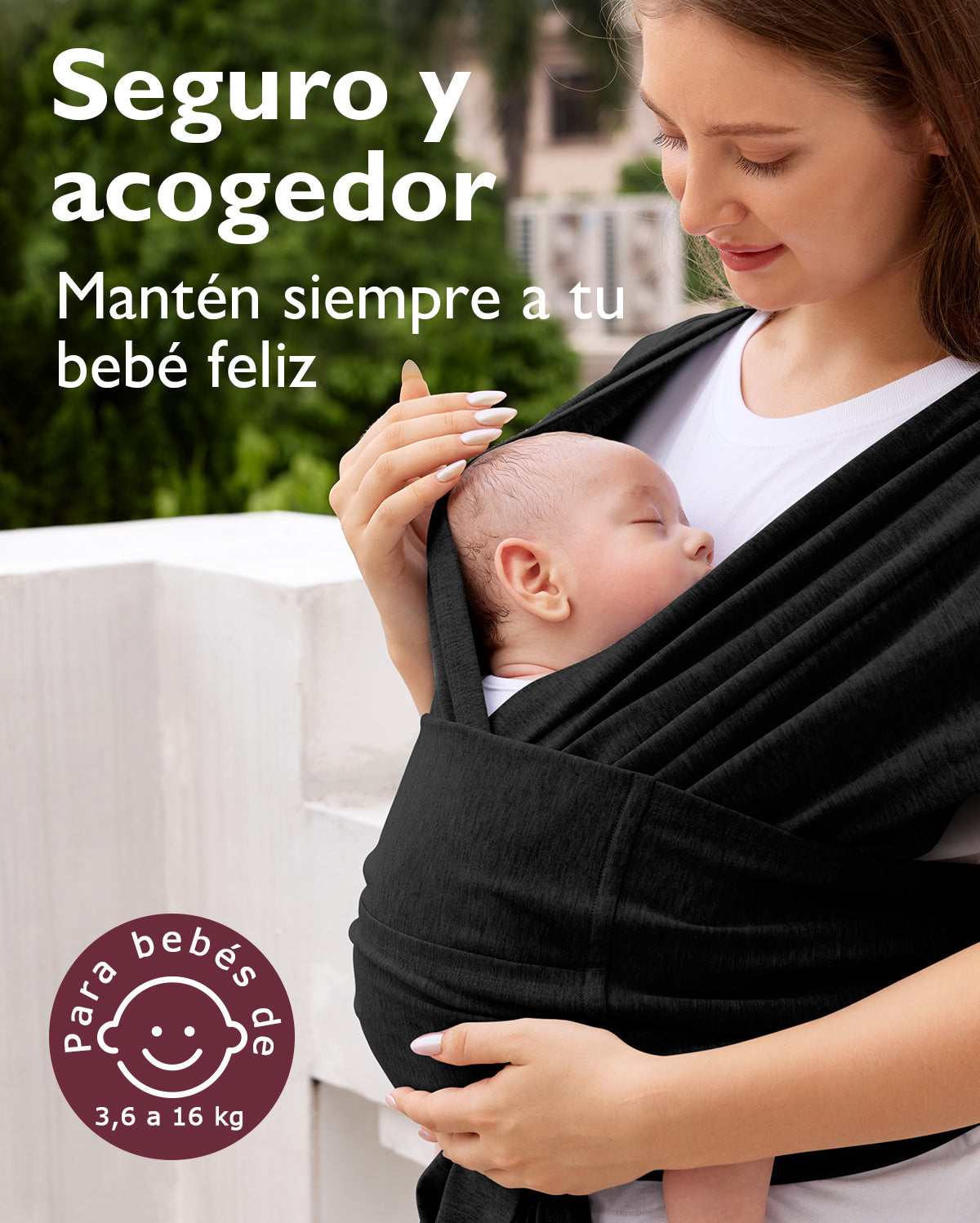 Easy to Wear Hands Free - Baby Wrap Carrier