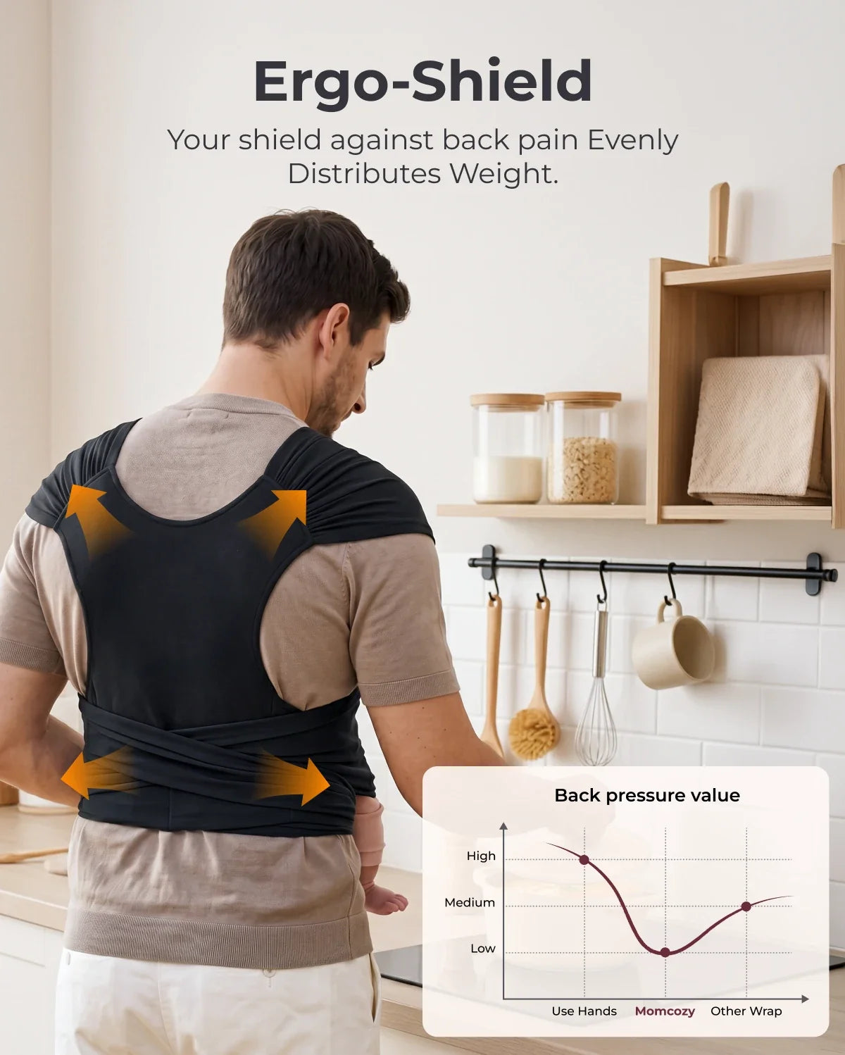 Easy to Wear Hands Free - Baby Wrap Carrier