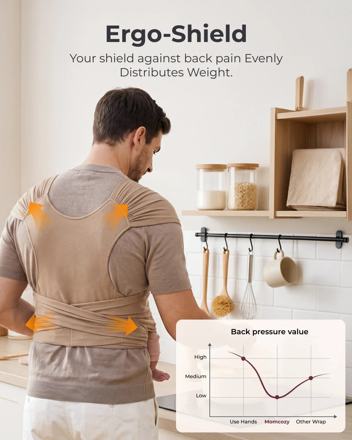 Easy to Wear Hands Free - Baby Wrap Carrier
