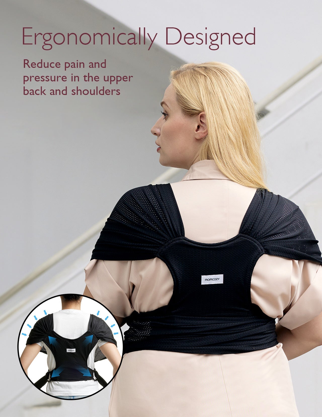 Easy to Wear Hands Free - Baby Wrap Carrier