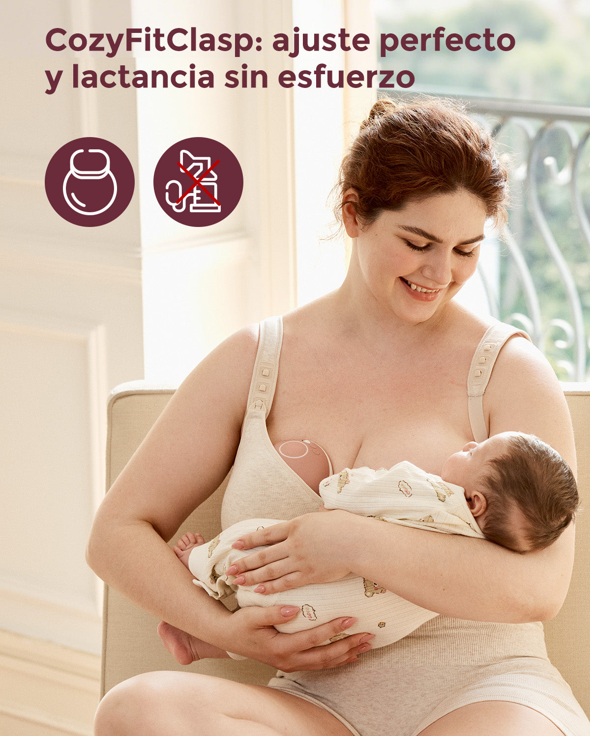 Sujetadores de lactancia de algodón para tallas grandes de pecho Momcozy
