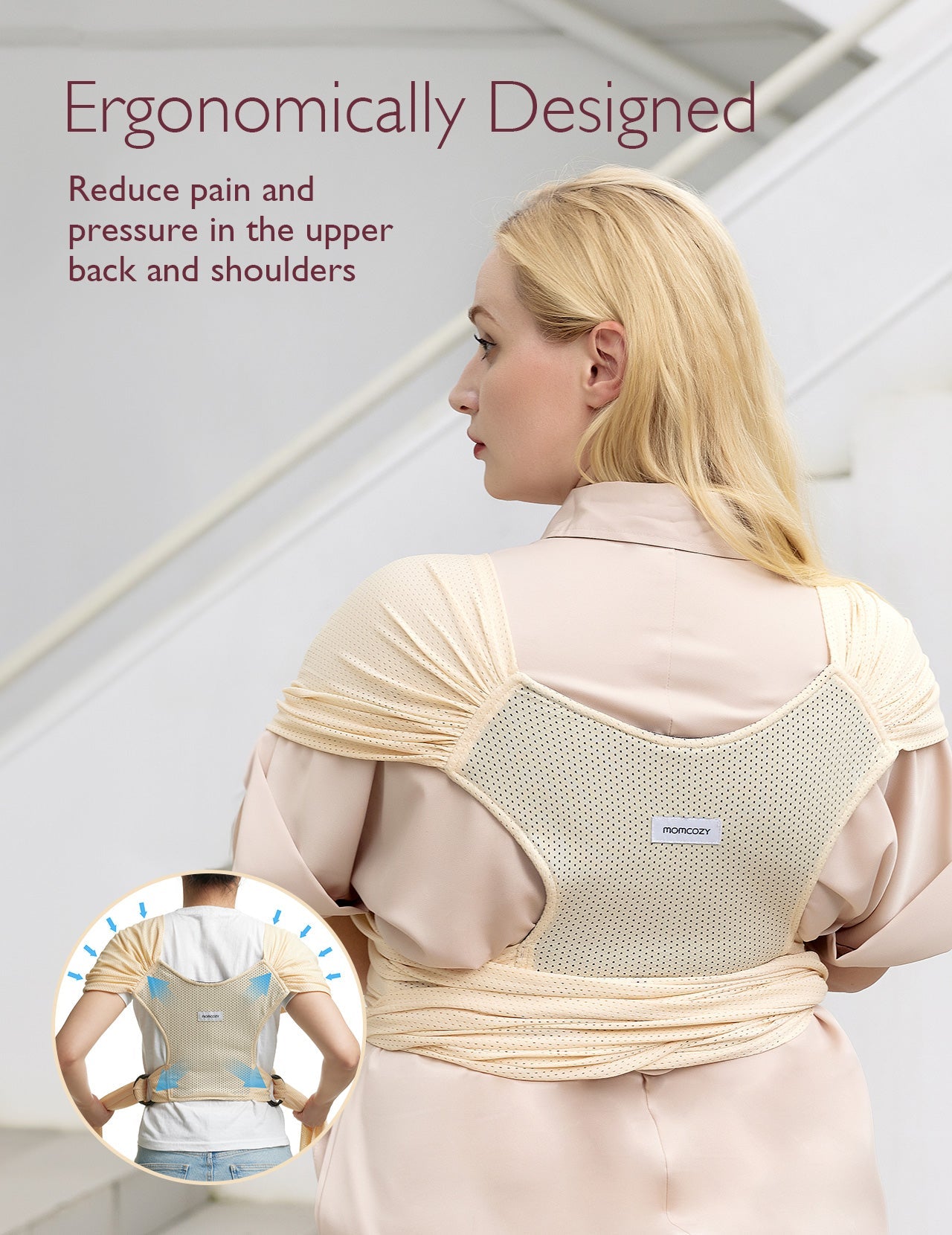 Easy to Wear Hands Free - Baby Wrap Carrier