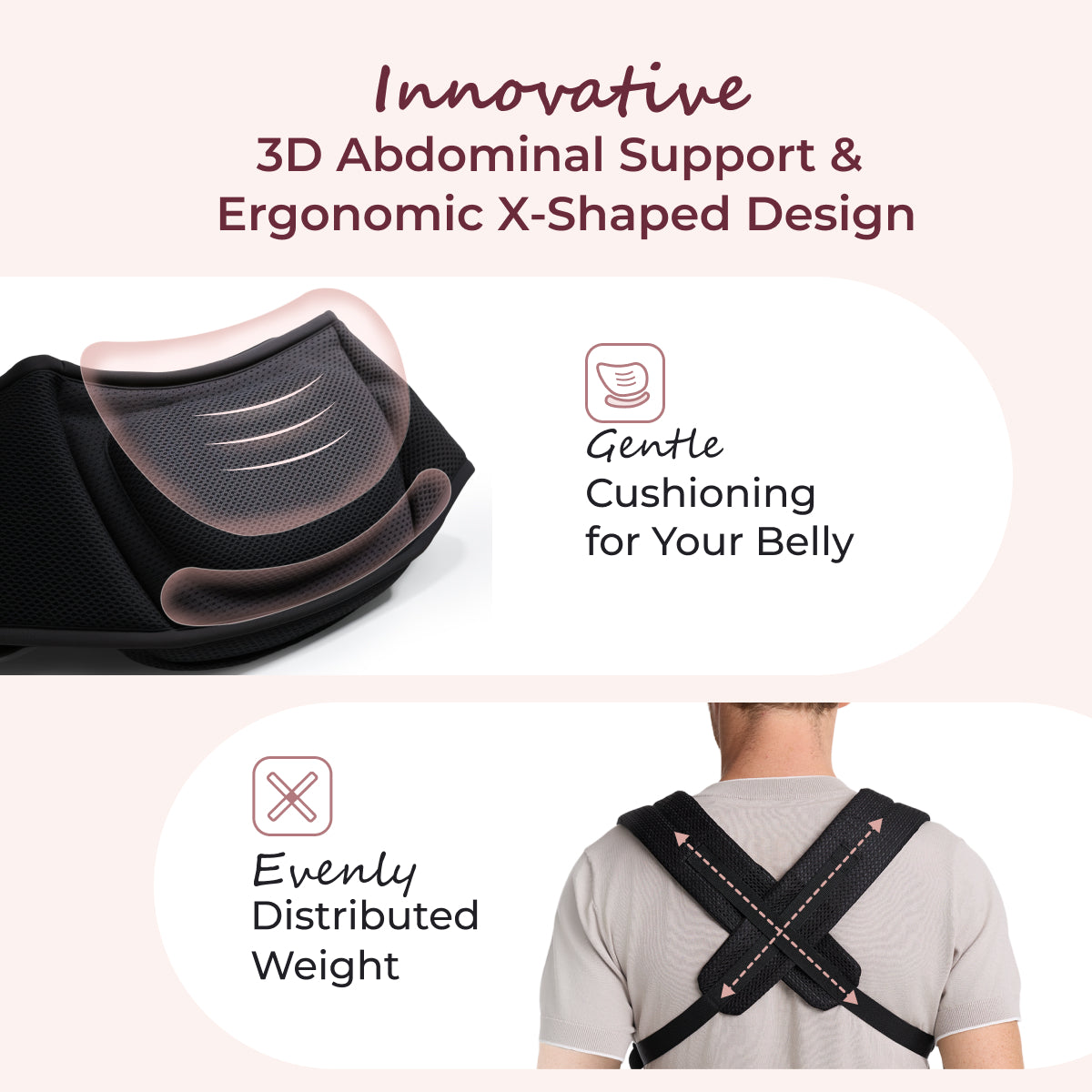 Portabebés Momcozy Move2Fit con asiento ergonómico