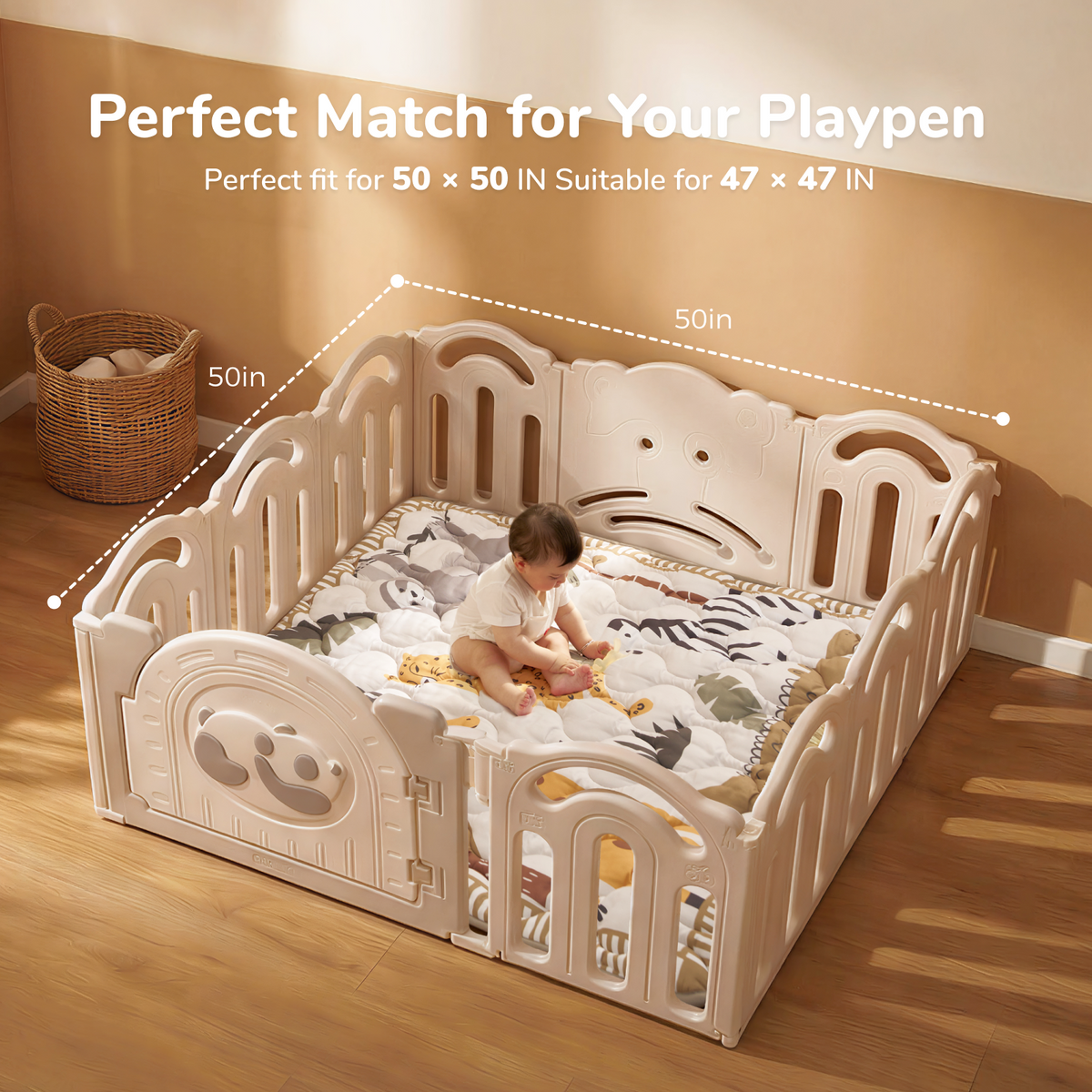 Alfombra de juegos portátil para bebé Momcozy