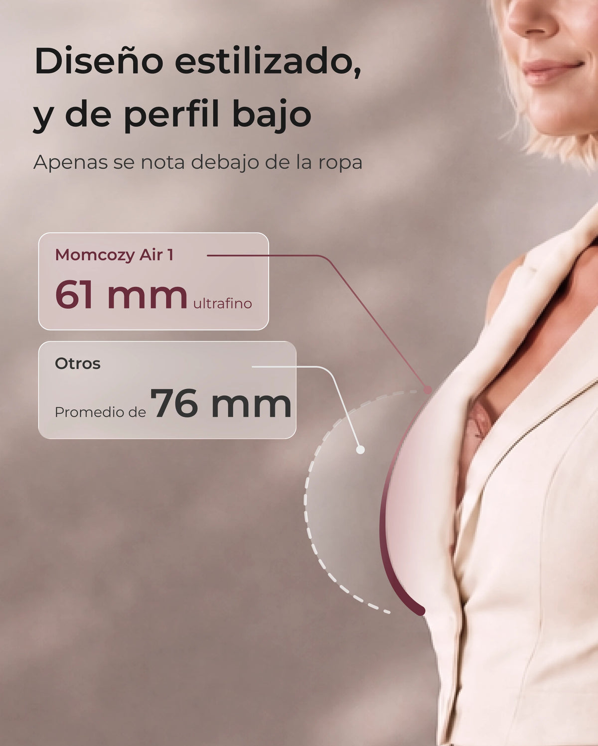 Sacaleches Momcozy Air 1 + 120 bolsas para almacenar leche materna

