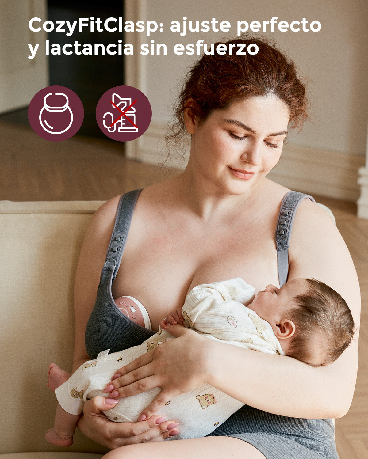 Sujetadores de lactancia de algodón para tallas grandes de pecho Momcozy