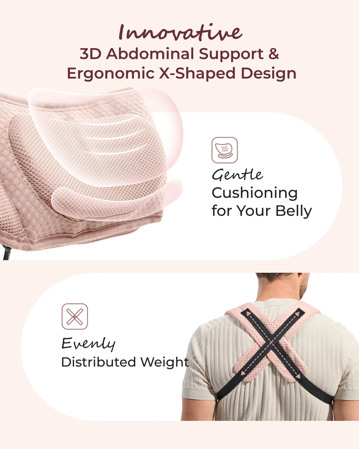 Portabebés Momcozy Move2Fit con asiento ergonómico