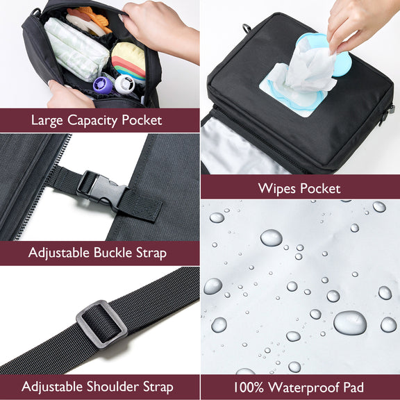 Momcozy 2in1 Diaper Changing Pad Bag Portable Diaper Changing Pad
