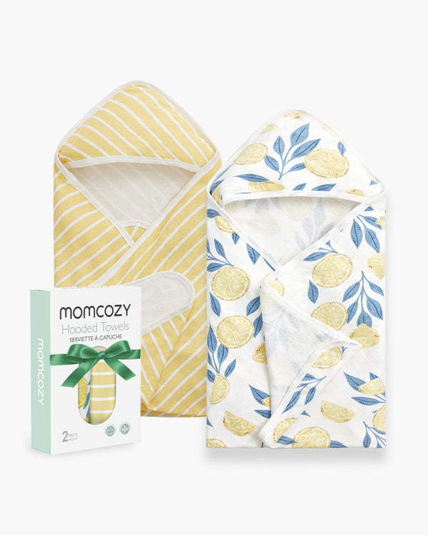 Toalla con capucha de bebé Momcozy para la ducha recién nacida - 2 recuento (paquete de 1)