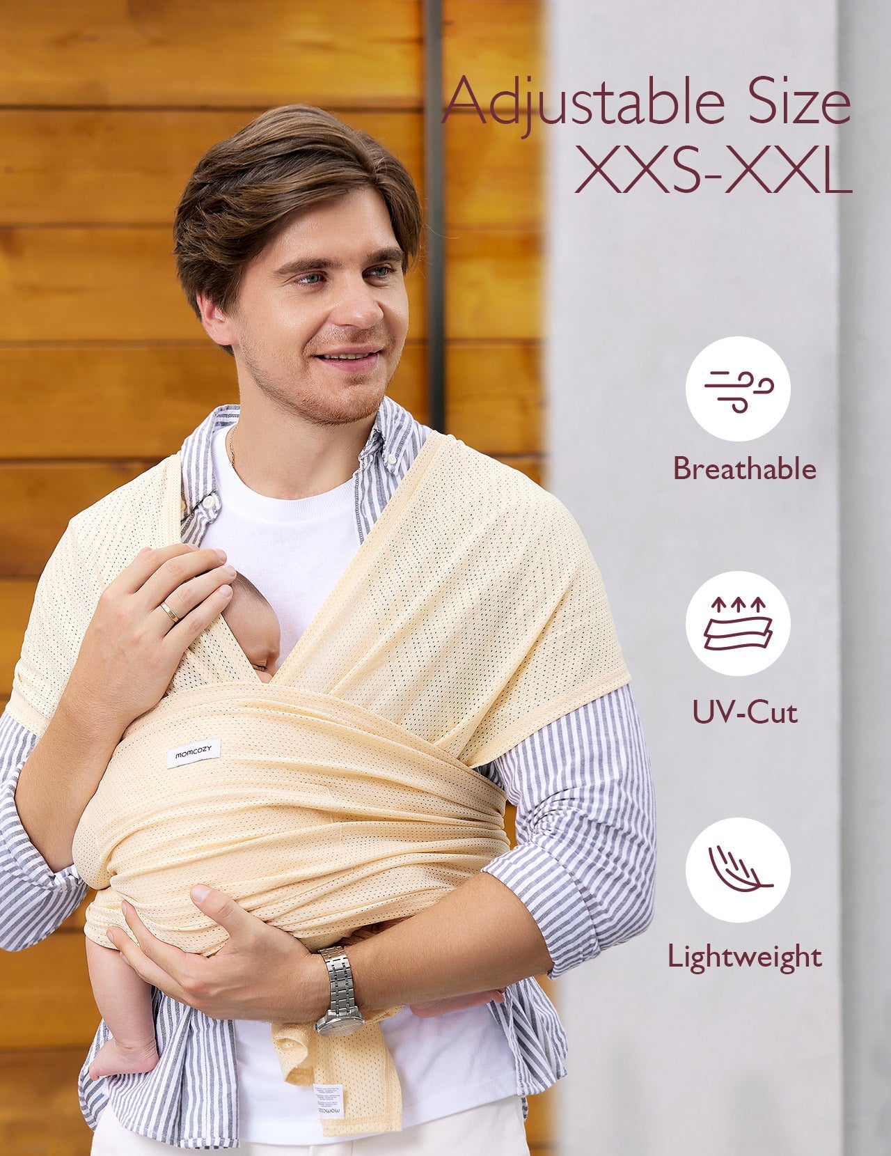 Easy to Wear Hands Free - Baby Wrap Carrier