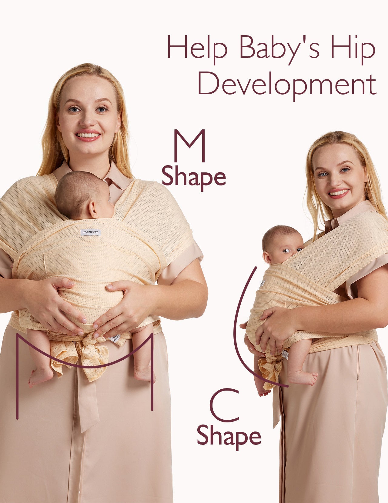 Easy to Wear Hands Free - Baby Wrap Carrier