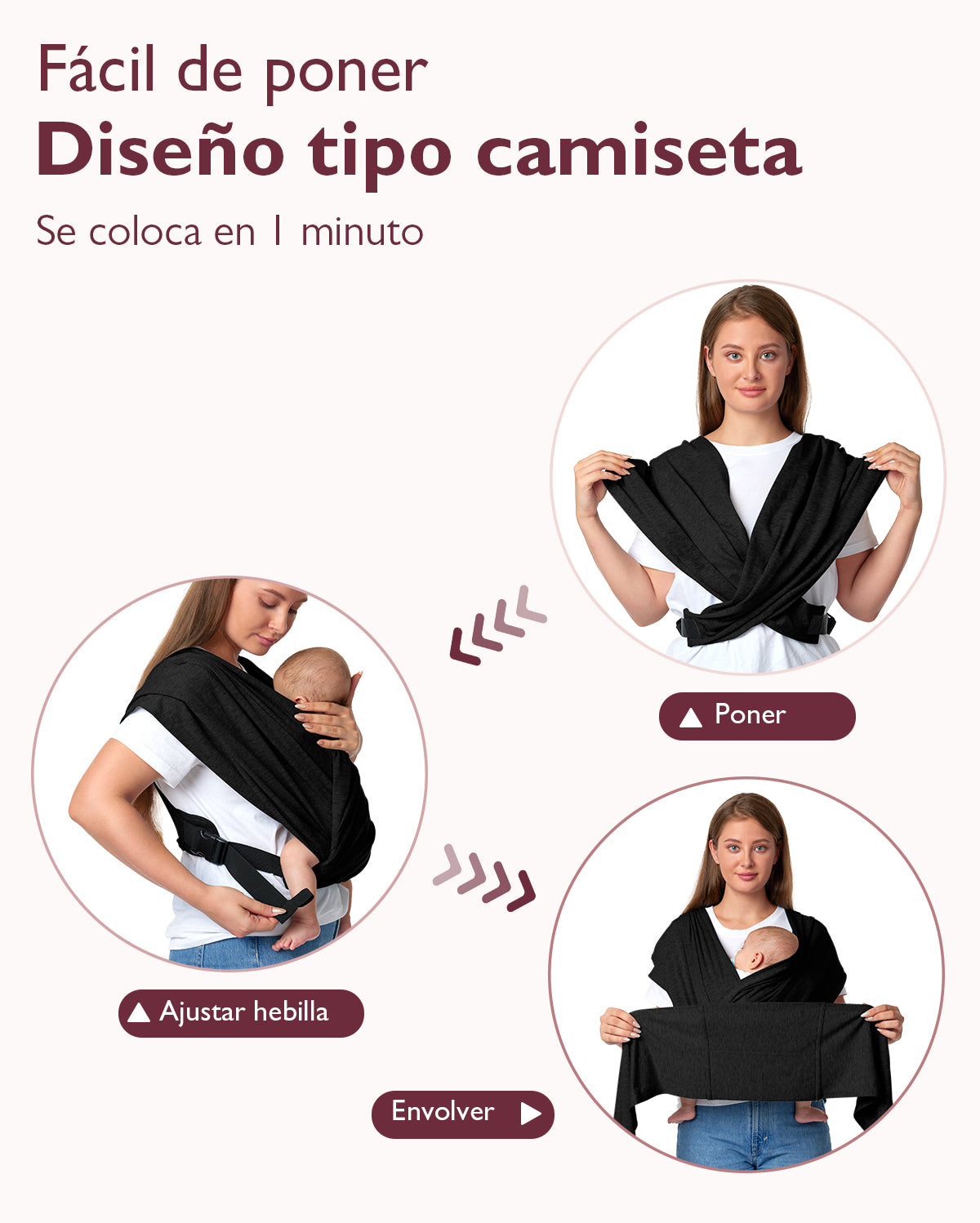 Easy to Wear Hands Free - Baby Wrap Carrier
