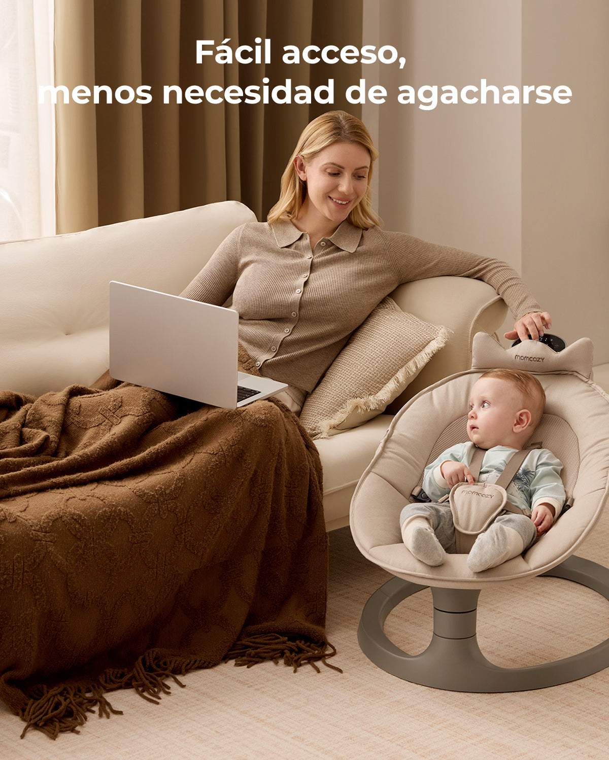 Momcozy 2-in-1 Electric Baby Swing