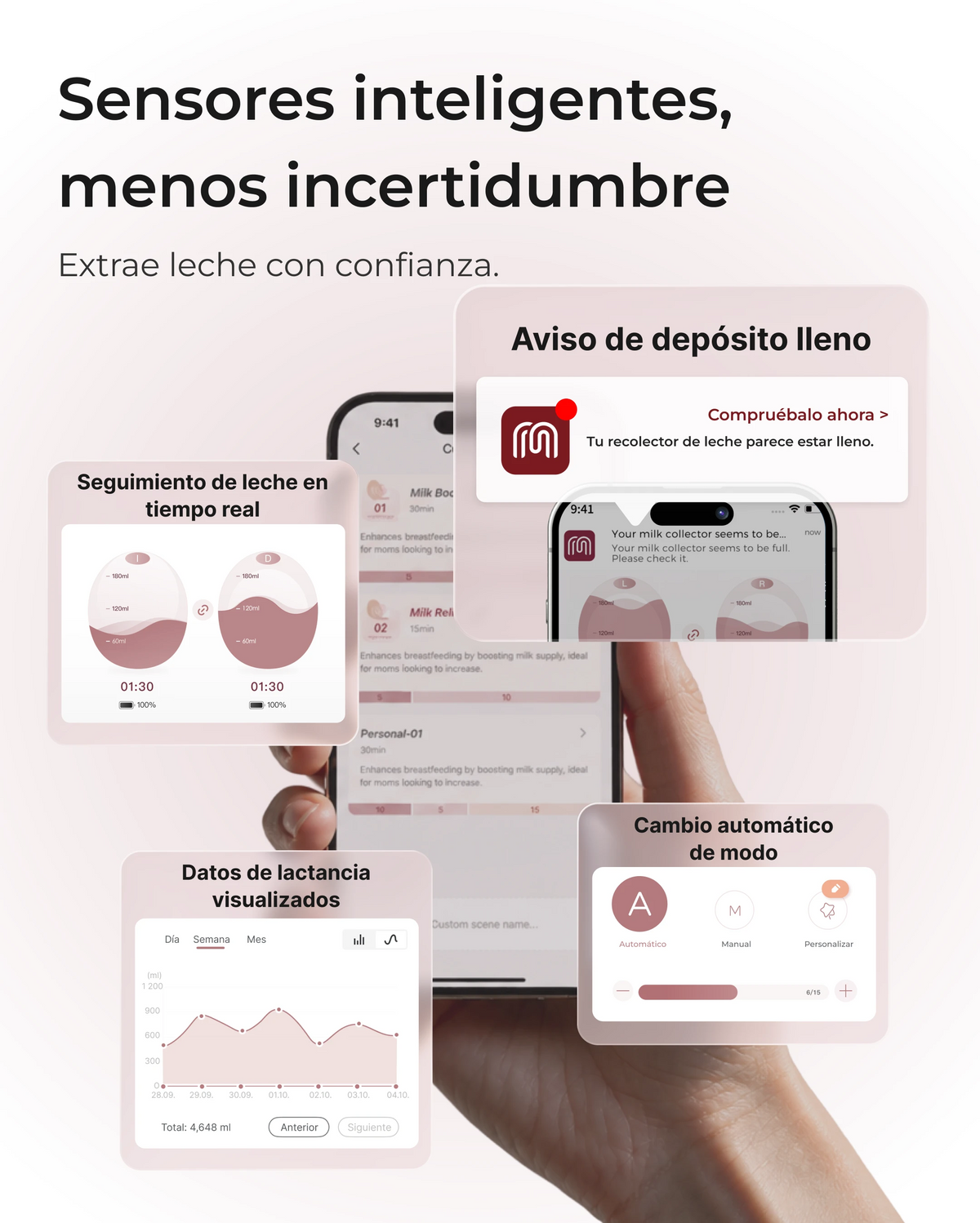 Sacaleches Momcozy Air 1 + 120 bolsas para almacenar leche materna
