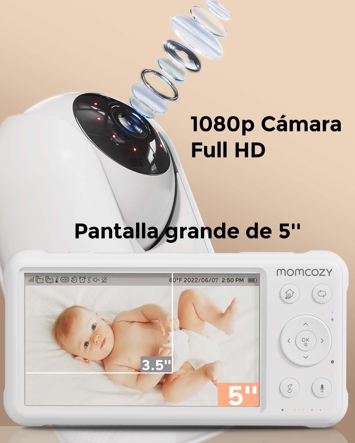 Vigilabebés de alto rendimiento 1080P BM01