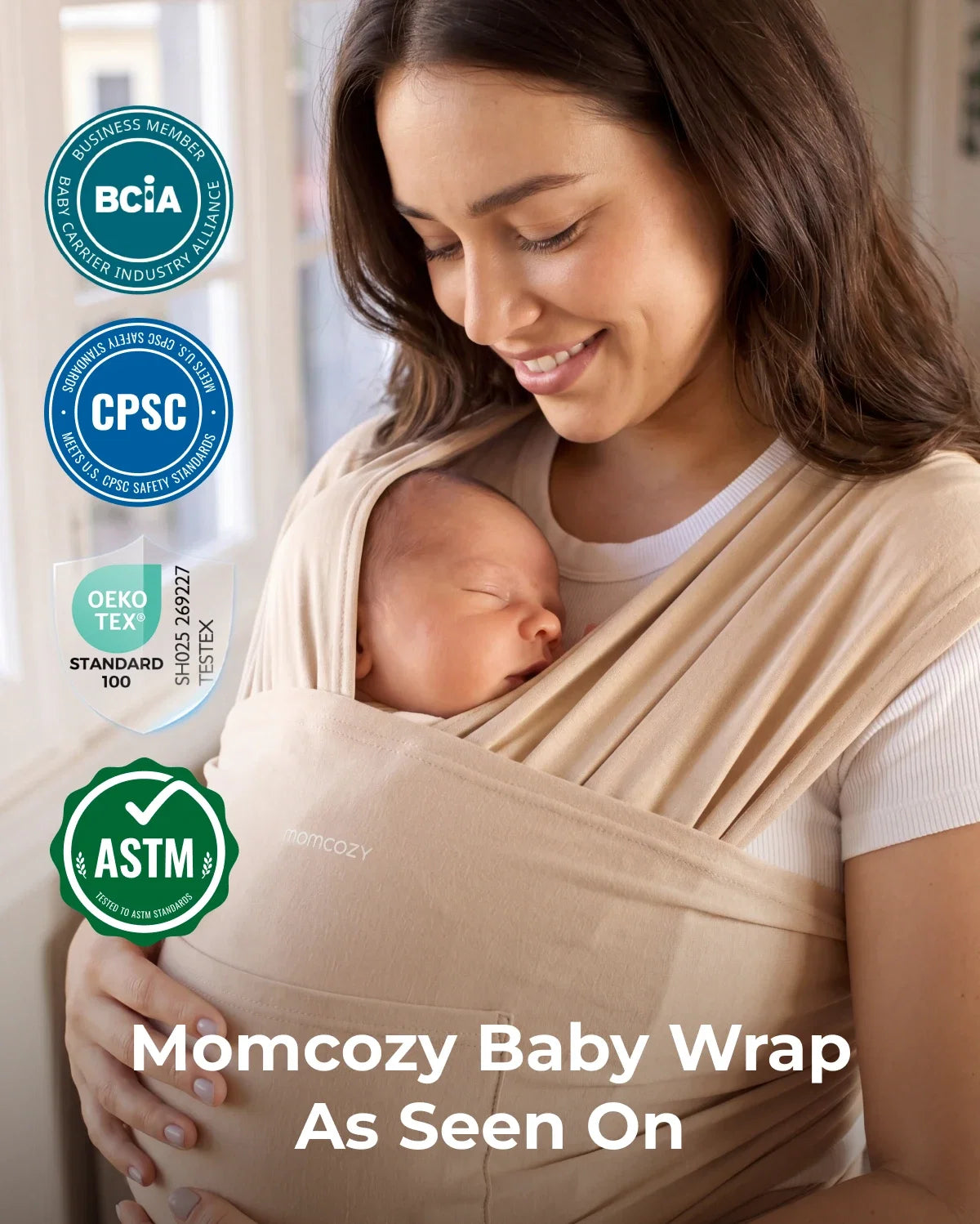 Easy to Wear Hands Free - Baby Wrap Carrier
