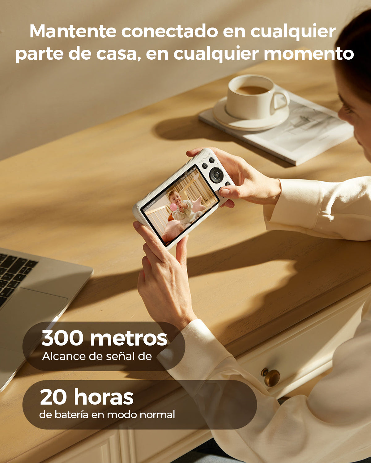 Momcozy 5-Inch Dual-mode Smart Baby Monitor with 2 Camera -BM04