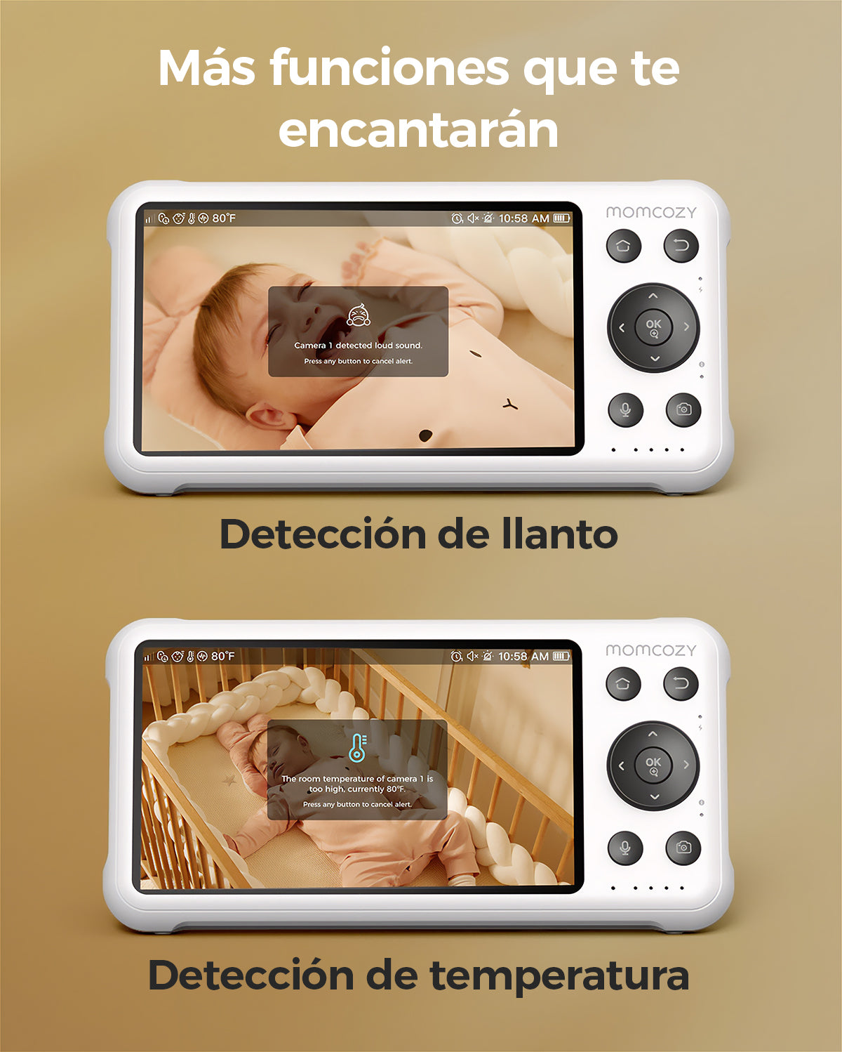 Momcozy 5-Inch Dual-mode Smart Baby Monitor with 2 Camera -BM04