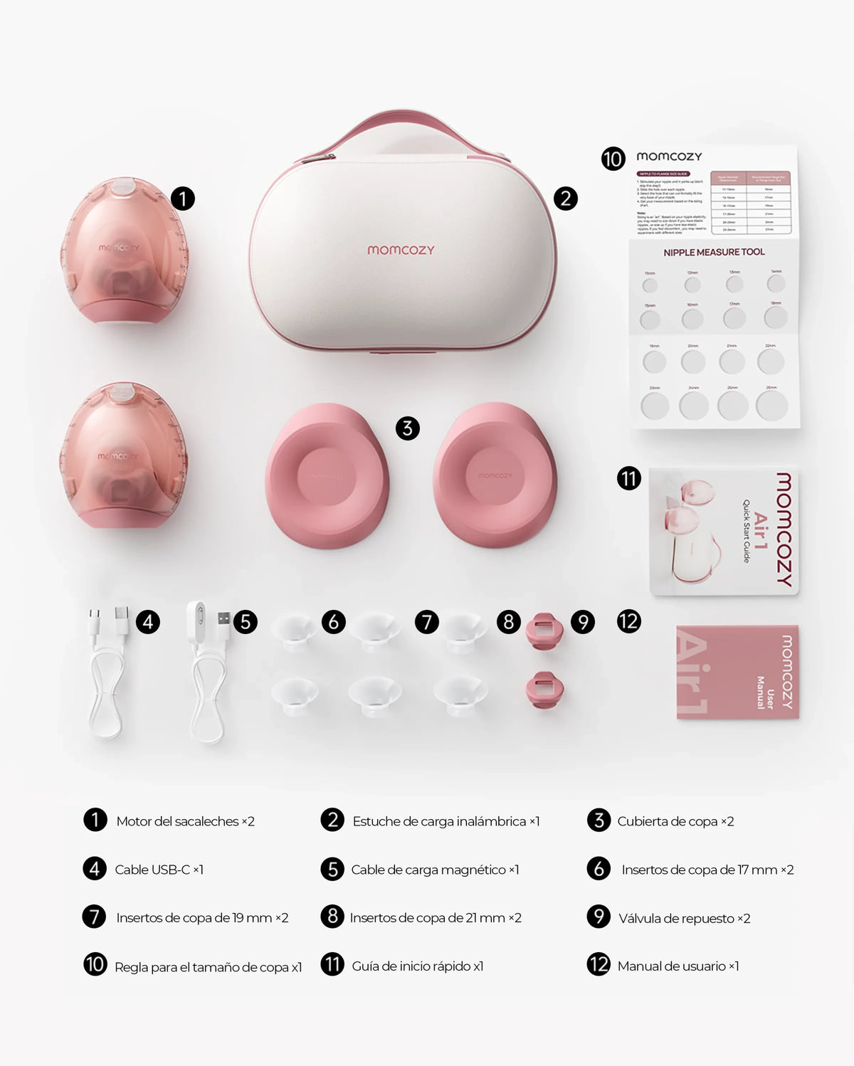 Sacaleches Momcozy Air 1 + 120 bolsas para almacenar leche materna
