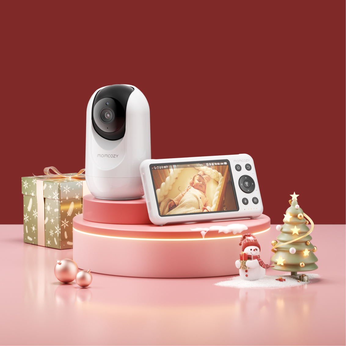 Vigilabebés Inteligente Momcozy de 5 Pulgadas con Modo Dual - BM04