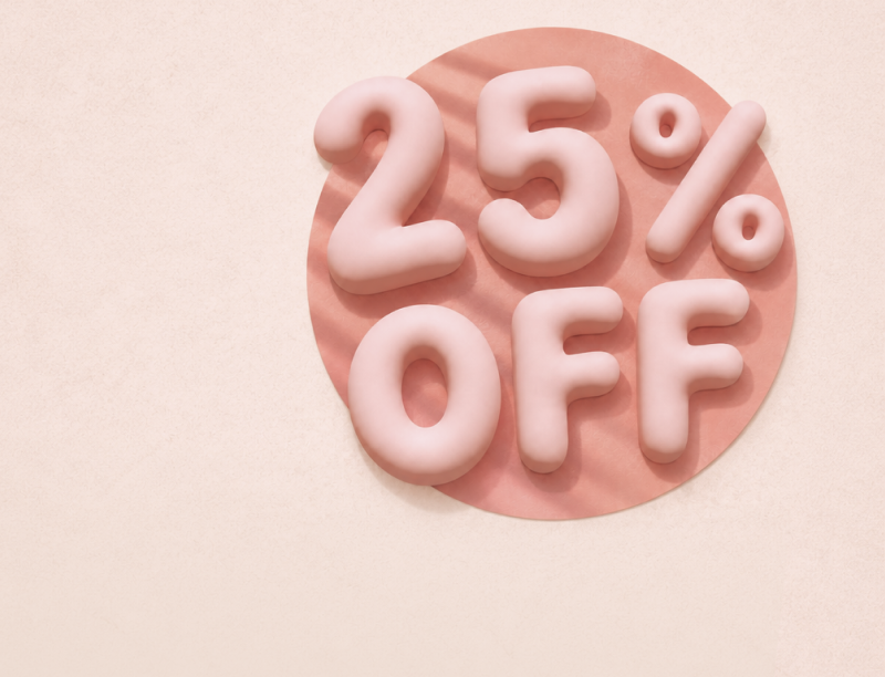 25 % DTO – Productos individuales y packs