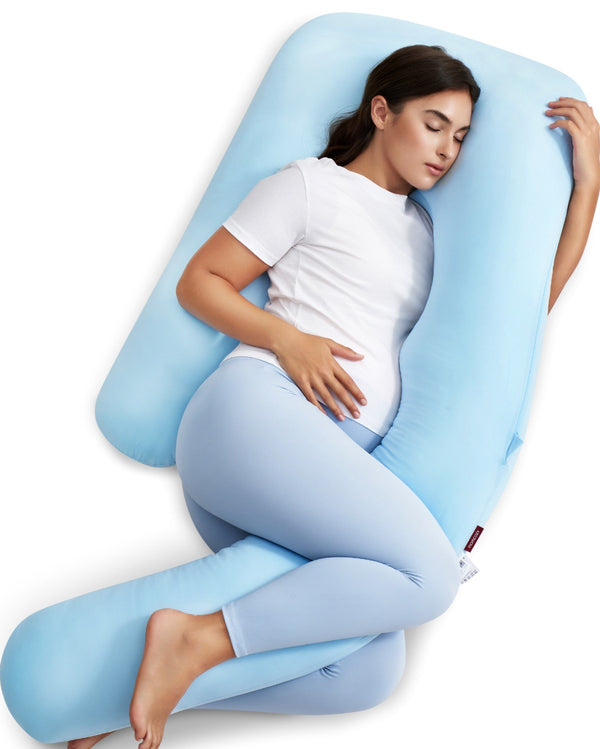 Almohada original para embarazadas en forma de F con cuña ajustable