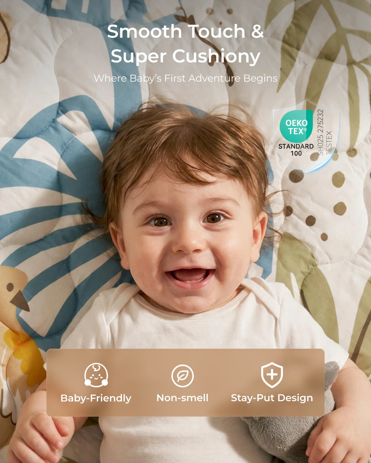 Alfombra portátil refrescante para bebé Momcozy