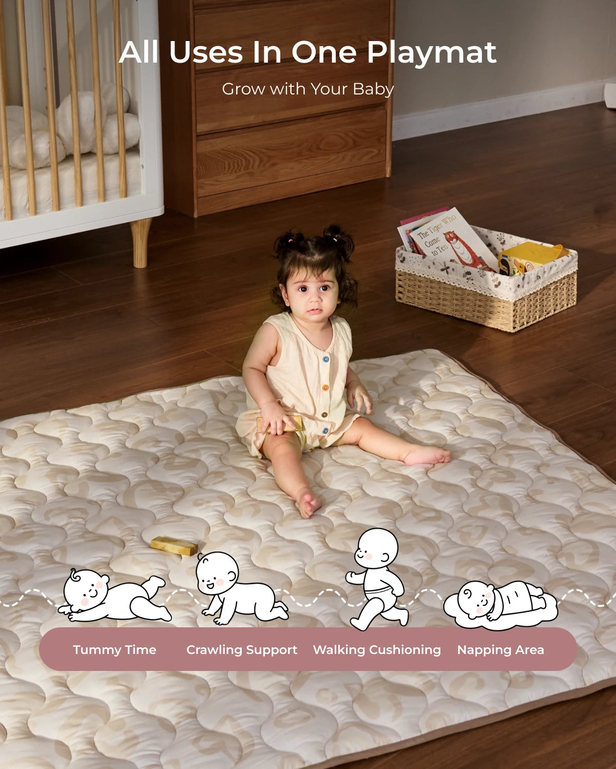 Alfombra portátil refrescante para bebé Momcozy